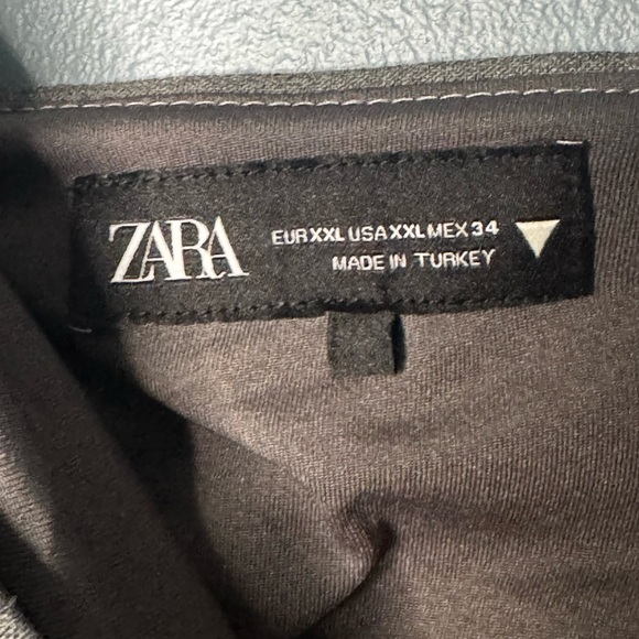 NWT Zara Gray Buckled Strapless Top | Size XXL - Picture 7 of 9